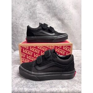 Vans Old Skool Vans Little Kids Black on Black Canvas Shoes Size 13 New in Box